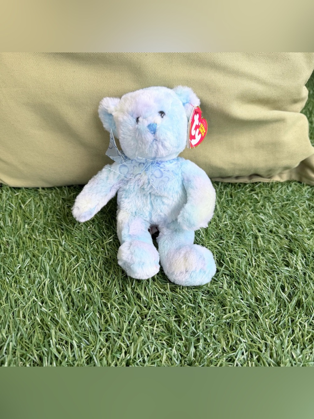 TY Beanie Babies Laguna Blue Pastel Bear 2007 Retired With Tags